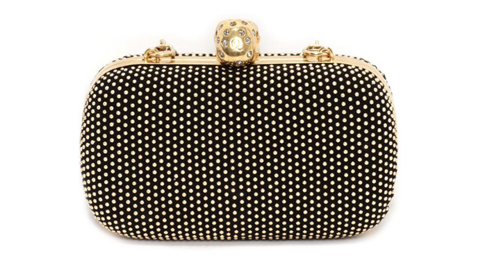 Alexander McQueen's skull-decorated statement clutch. Photo by AlexanderMcQueen.com