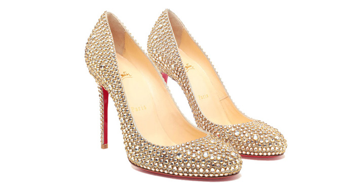 Christian Louboutin’s Fifi stilettos embellished with Swarovski crystals. Photo by ChristianLouboutin.com