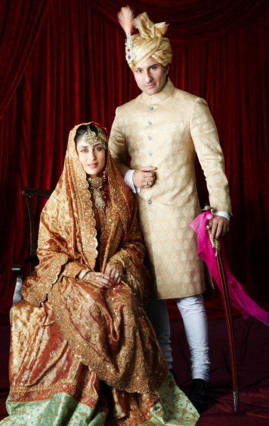 Kareena Kapoor in her grandmother-in-law's lehenga. Photo by Avinash Gowariker