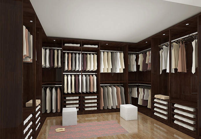 Walk in Wardrobe designed by New York based Wilson Associates