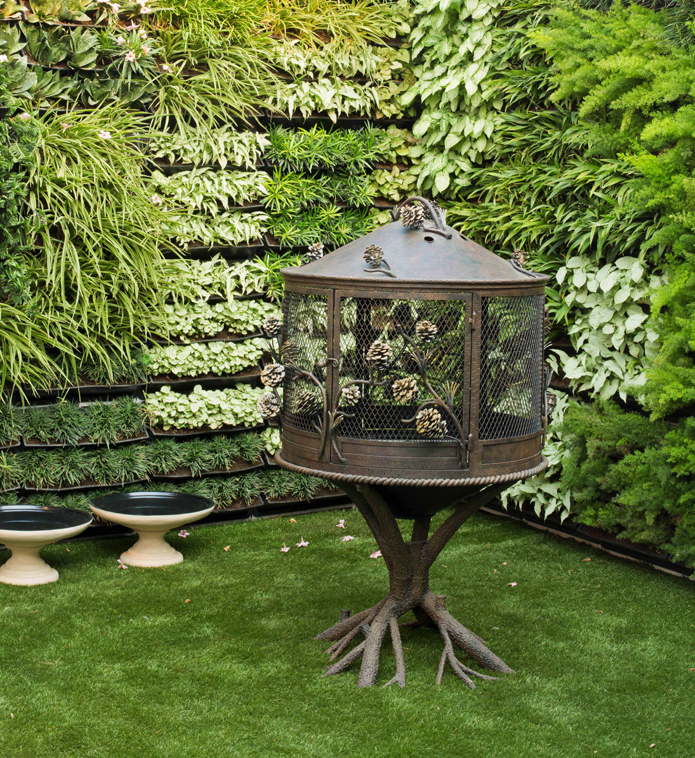 Exotic birdcages are JJ Vallaya's one of the favourite garden accessories.
