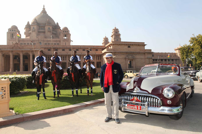 ROYAL SPECTACLE | Gaj Singh II in front of Umaid Bhavan Palace in Jodhpur. Photo by Raj Kumar Singh