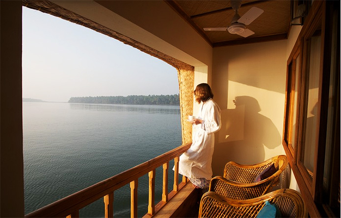 A private sit-out verandah to lounge in and relax at The Lotus, Kerala