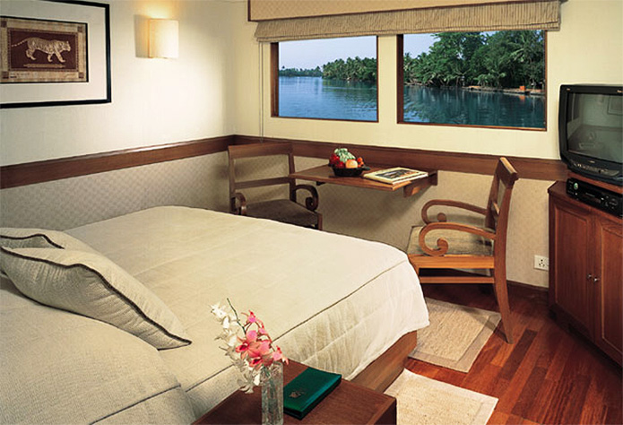 View from a guest cabin at Motor Vessel Vrinda