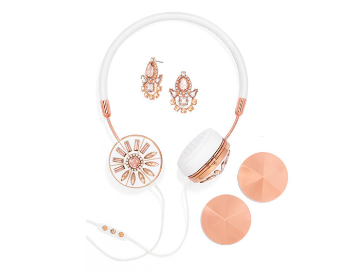 Embellished BaubleBar headphones to add some sparkle to her ears.