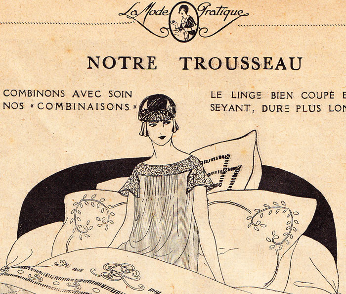 A vintage French trousseau ad.