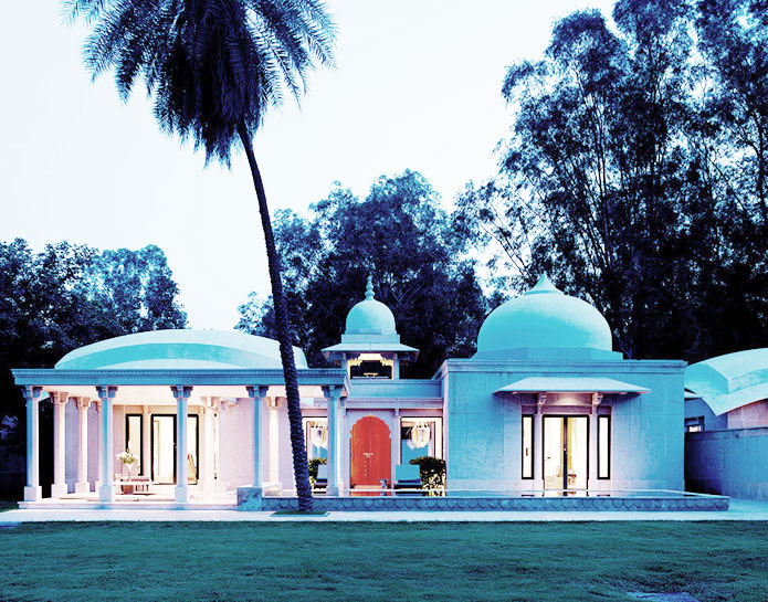 ROYALLY RESPLENDENT | The Pool Pavilion suite, with its own private swimming pool, opens into a lovely garden courtyard