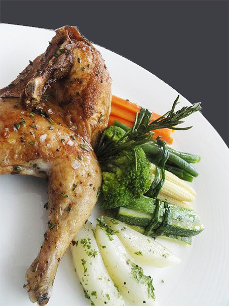 HEARTY FARE | A warm roast of chicken served with buttery vegetables is a great one from Nostalgia