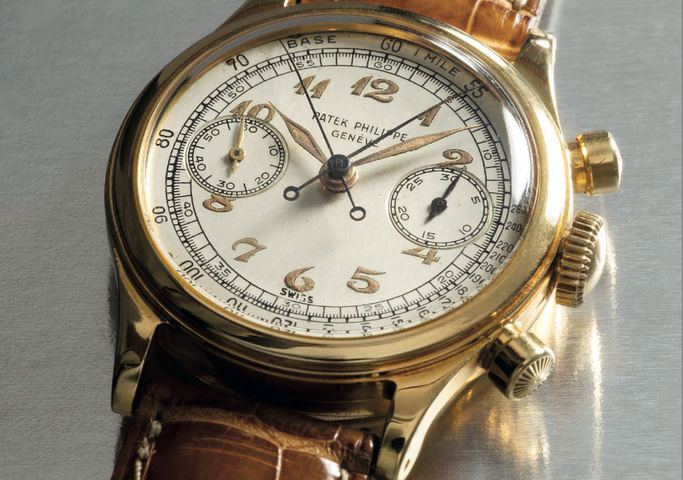 Patek Philippe split seconds watch with Breguet dial