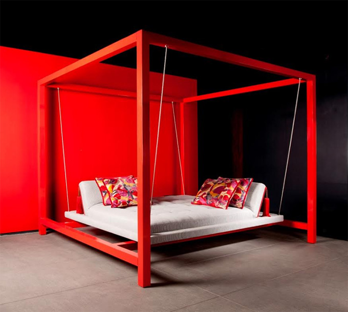 Jhoola Bed – Float away in aesthetic glamour with Pinakin’s signature suspended bed which promises to brighten up your private sanctuary of sleep 