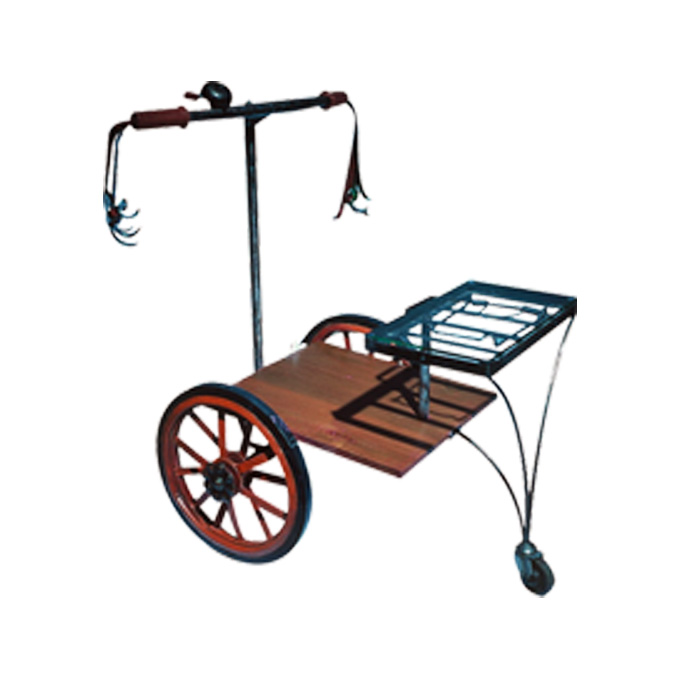 BICYCLE TROLLEY | Moulding the spirit of re-cycling objects with creative purpose, this trolley is a much-needed piece of functional art for your parties at home