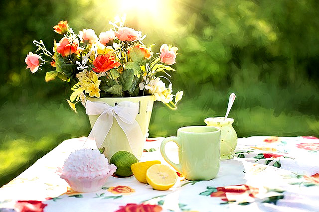 TURNING TABLES | With some vintage accessories and good old flowers in place, your patio could be the perfect place to host get-togethers