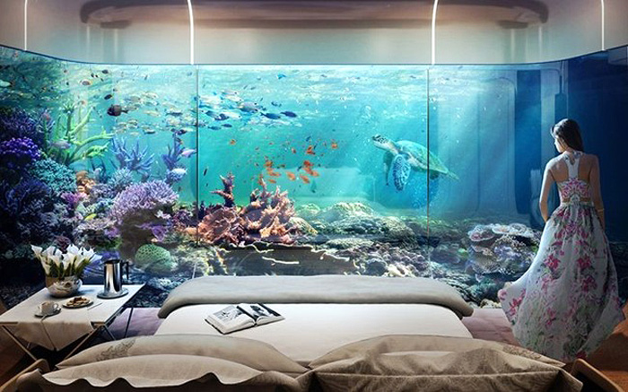 MERMAID DREAMS | Tantalising underwater bedroom with 360 degree views