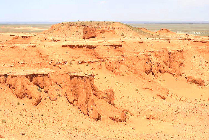 MONGOLIA FLAMING CLIFFS | Bayanzag, meaning ‘rich in saxaul shrubs’, is commonly called the Flaming Cliffs and a favourite haunt of paleontologists and those in search of silence