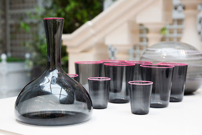 Arrivabene | Handblown Murano glass carafe and cups