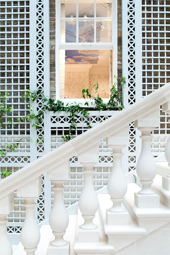 Marble Marvel | A classic marble staircase lead you up the store