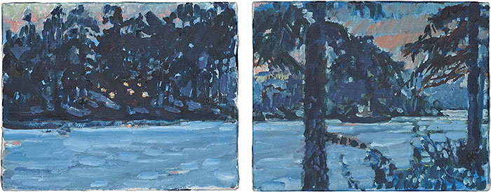 PAUL THEK | Oil on canvas, in two parts, estimated at £15,000-20,000
