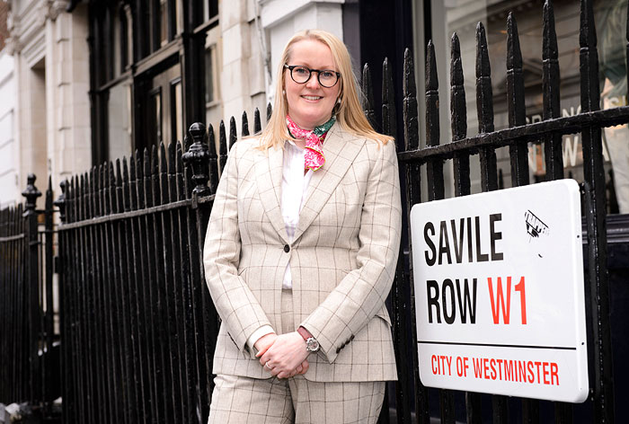 ENDURING ARDOUR | Sargent spent over 15 years on Savile Row, perfecting the art of sharp tailoring before opening her own establishment (Photo: Jonathan Hordle/Courtesy: Kathryn Sargent)