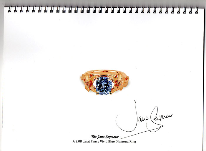 SIGNATURE SPARKLE | Catalogue of the ring signed by Jane Seymour herself