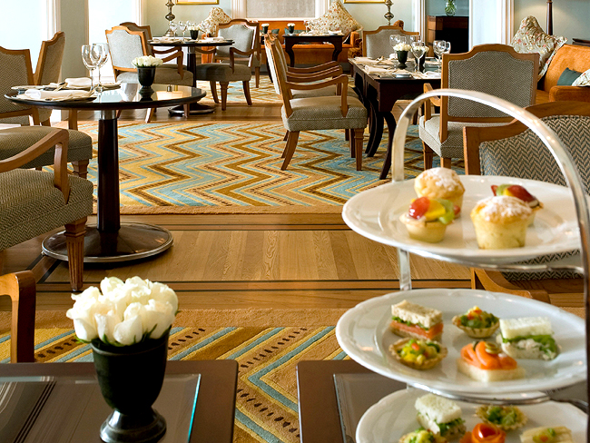 THE TEA LOUNGE | Situated amidst the sweeping grandeur of the Taj Palace Hotel, this is a place which is keeping alive the tradition of afternoon tea, of which there is a selection par excellence