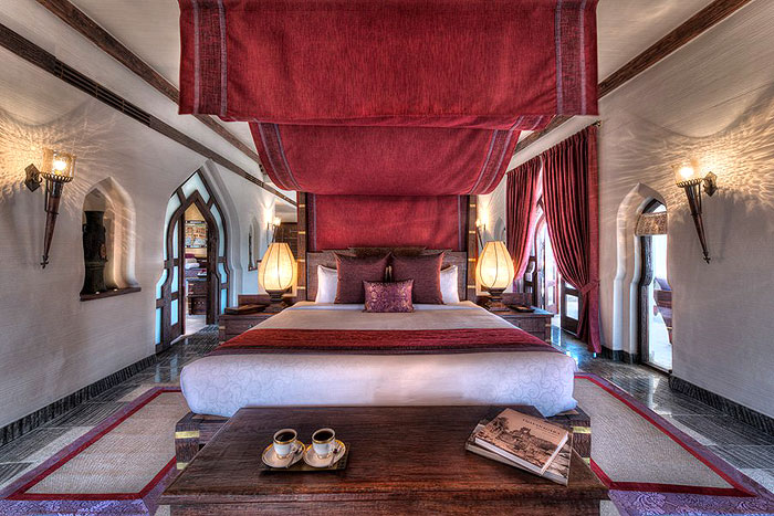 The most luxurious suite of all is the Zenana suite, inspired by the Queen’s quarters