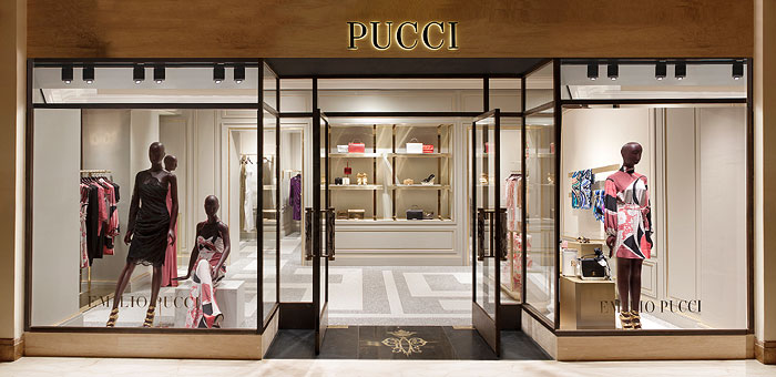 PUCCI | With its bold display of prints in the store window catching the passing shopper’s eye, this boutique is now conspicuous by its absence in DLF Emporio