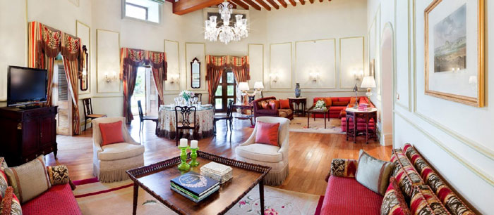 NIZAM'S OWN | Shaped like a scorpion, the Nizam Suite has ornate interiors and a private swimming pool