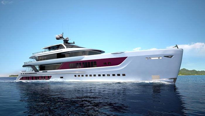 The 180-foot Quinta Essentia can reach a top speed of 17 knots when using both diesel and electric power and 9 knots when running on electric alone