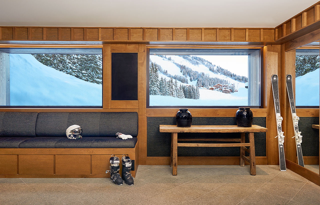 Ski room of Le Melezin, France 