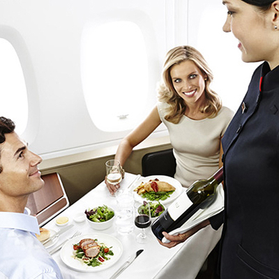 Qantas Flight Dining