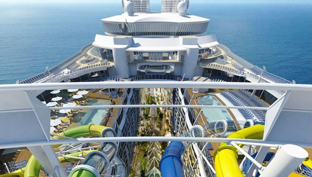 Tallest slide on the high seas