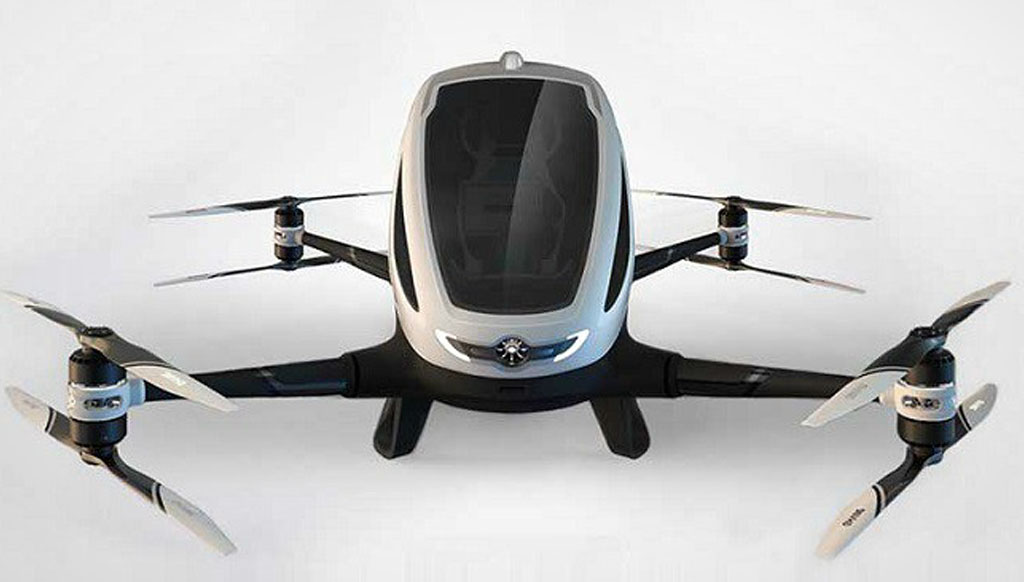 Travel aerially around town with the Ehang 184