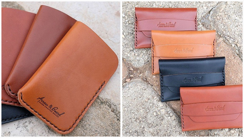 Arrow and Board leather wallets for the discerning