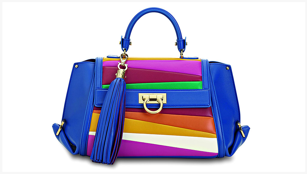 Ferragamo joins Battaglia to create these rainbow bags