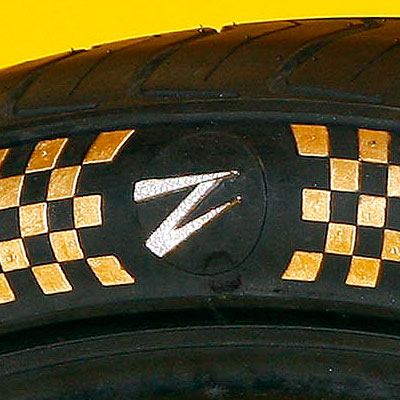 encrusted tyres