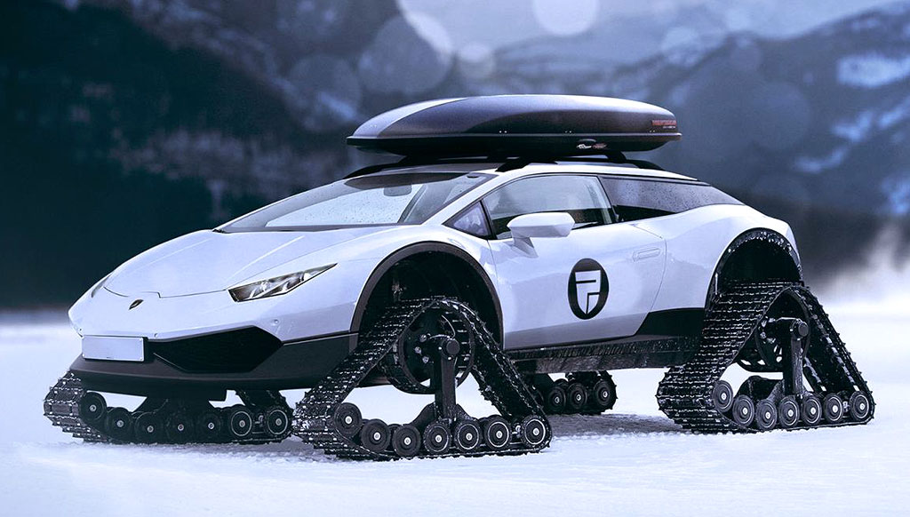 Snow travelling in style—Lamborghini Huracan Snowmobile