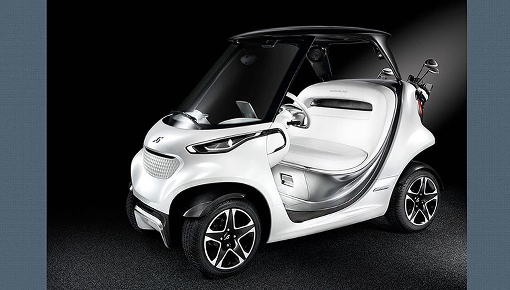 The posh new Mercedes luxe golf cart