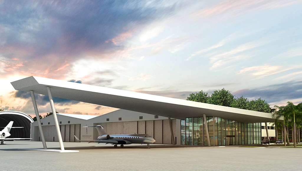 Florida luxe-residences with a private jet parking