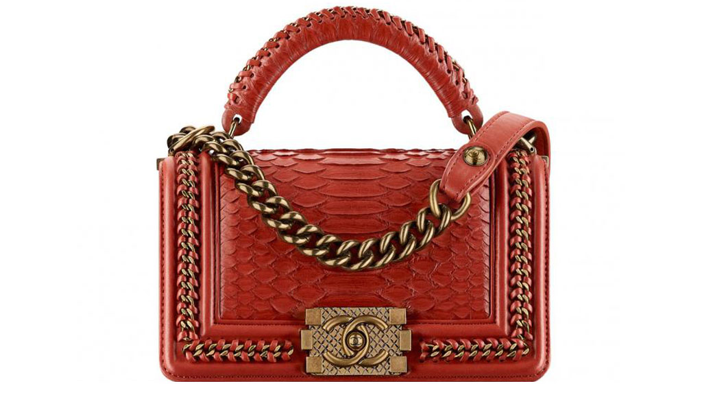 Chanel Boy Bag with Handle is the latest in edgy arm candy