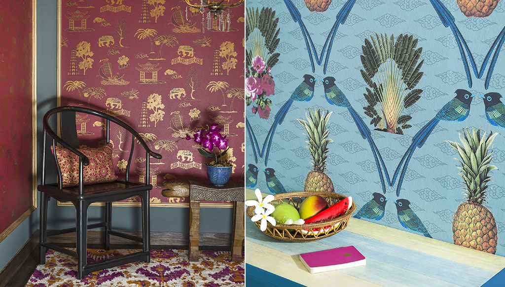 Silk Route: wall coverings from Good Earth for Nilaya by Asian Paints Silk Route: wall coverings from Good Earth for Nilaya by Asian Paints