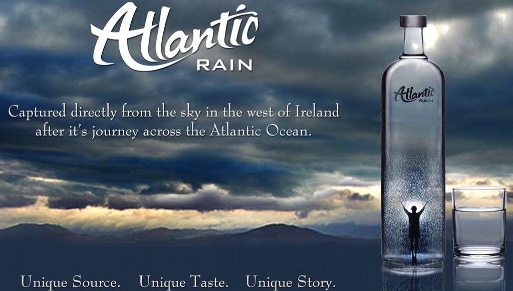 Bottled Atlantic rainwater from Ireland—are you game?