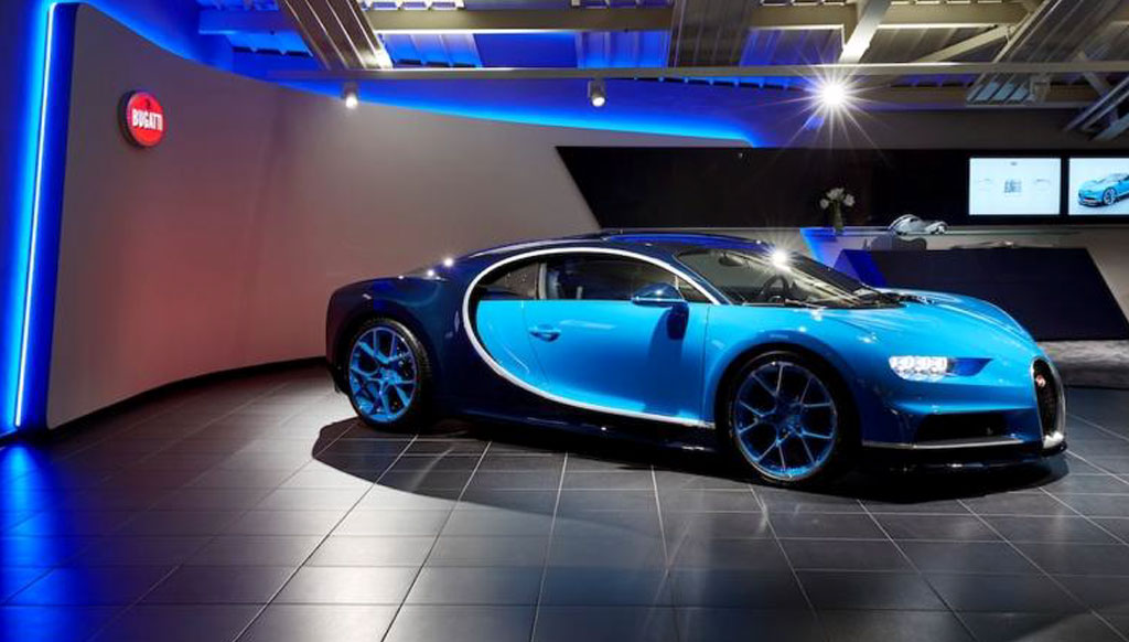 Another swish Bugatti showroom in the Swiss Alps