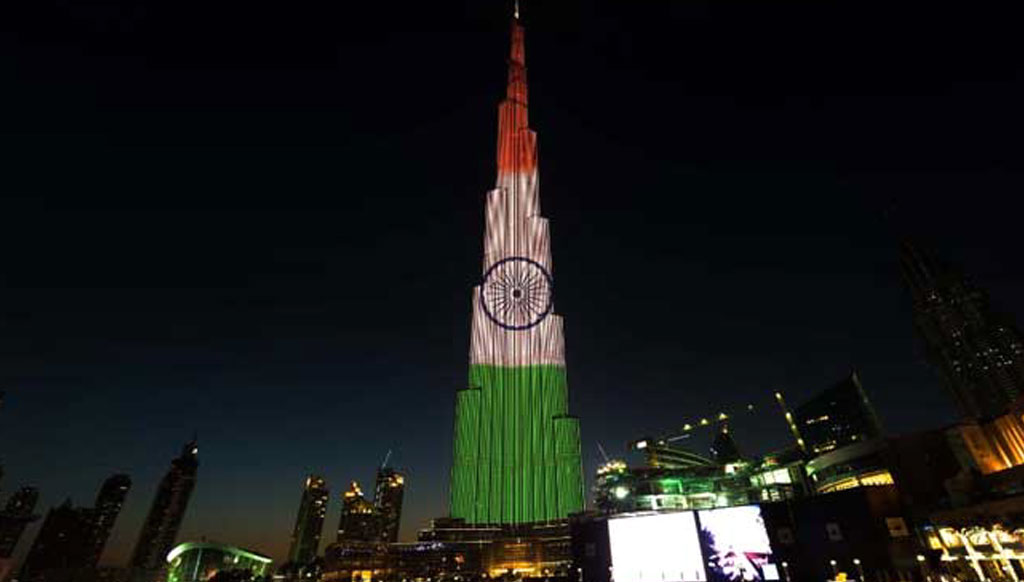 Burj Khalifa dresses up in tricolour to celebrate Indian Republic Day