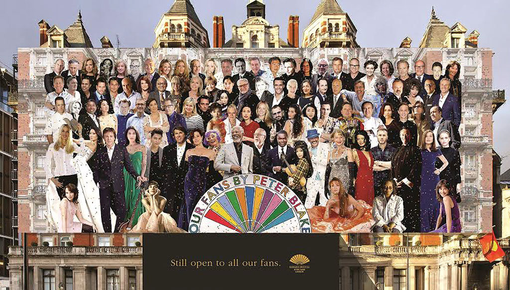 Sir Peter Blake’s Bespoke Collage covers Mandarin Oriental London