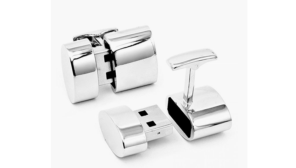 For the tech savvy Valentine: futuristic cufflinks for $200