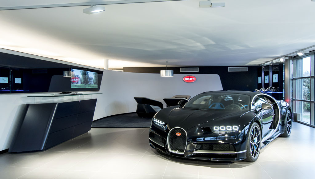 Bugatti unveils new look showroom alongside Geneva Motor Show