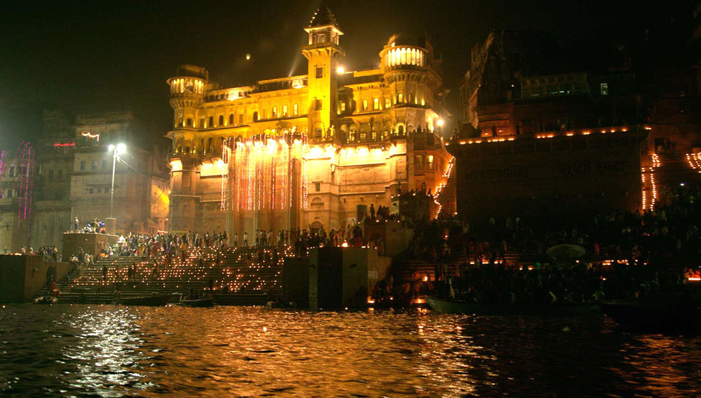 The Brij Rama Palace Hotel at the ghats of Varanasi