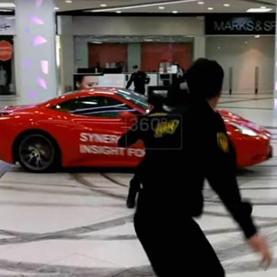 ferrari in mall