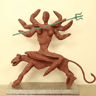 sculpture features durga