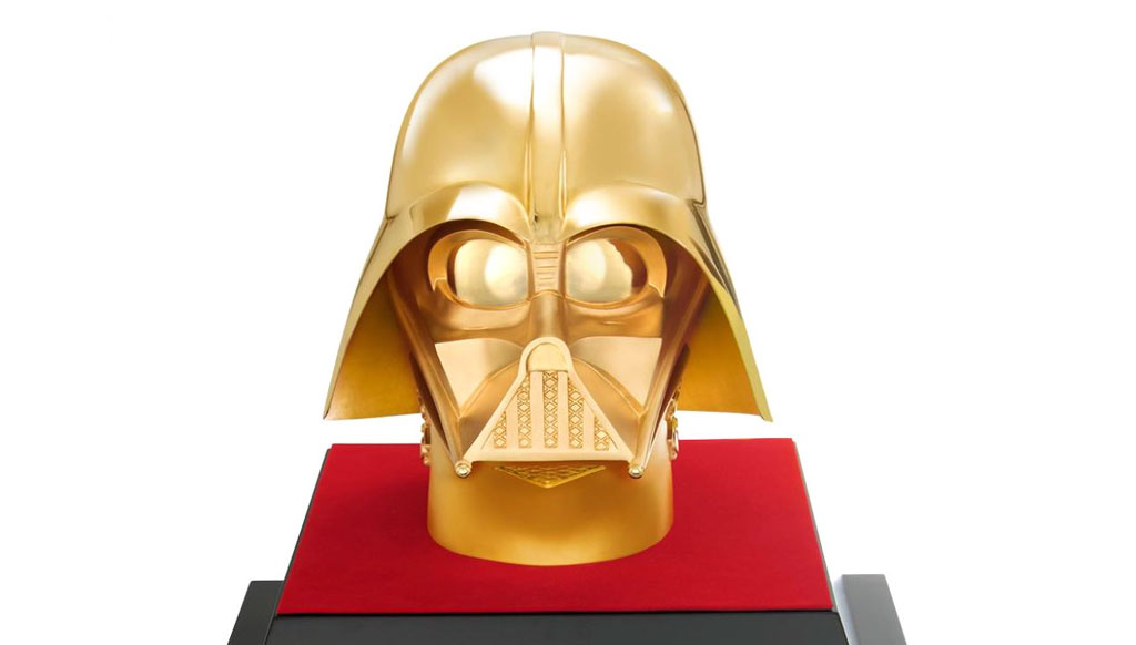 Darth Vader mask made of solid 24k gold!
